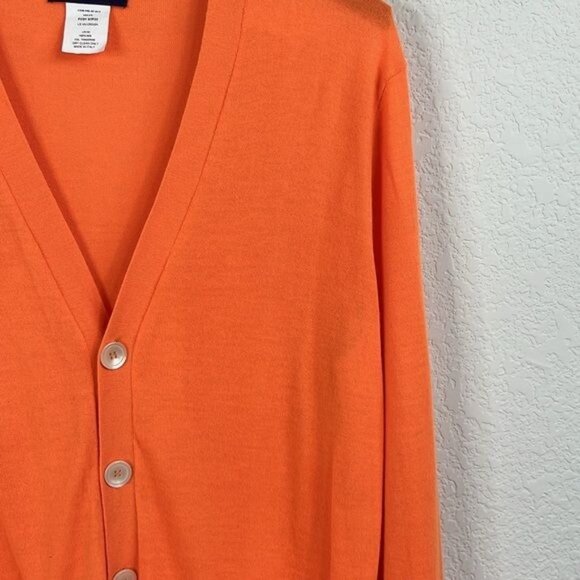 Ralph Lauren Purple Label Orange Cardigan - Picture 2 of 7
